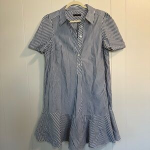 Tommy Hilfiger Blue and White Striped Coastal Dress Woman’s Size 10